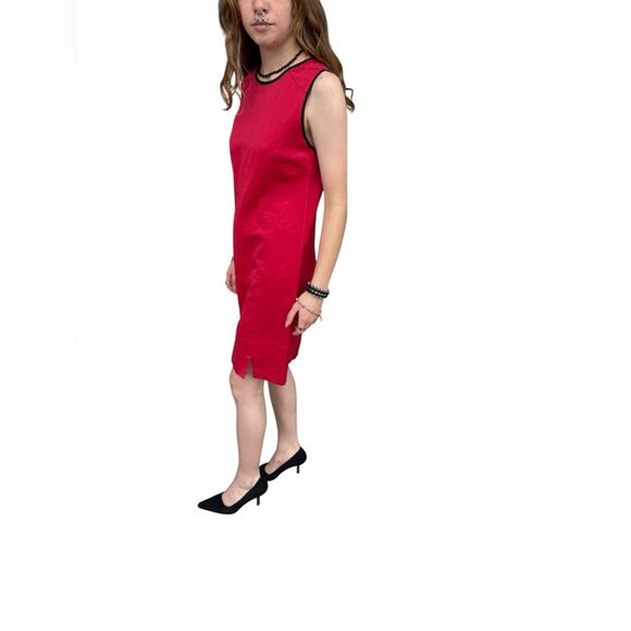 Paul Smith PAUL Red Sleeveless Sheath Dress Cutout Back UK Designer - Picture 4 of 7
